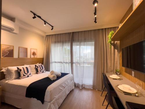 Brooklin Novo Apartment | Studio novo Brooklin com Piscina no Rooftop