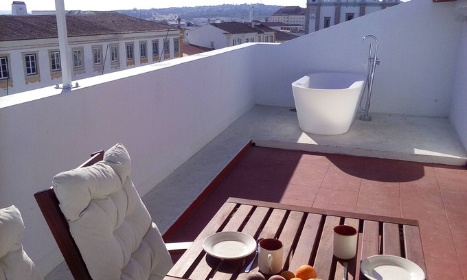 Evora Apartment | Studio on the central square with a terrace with a hot tub and excellent views.