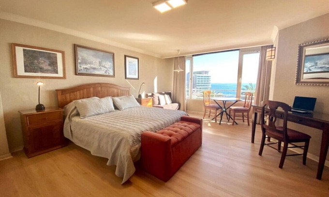 Vina del Mar Apartment | Studio Playa Miramar - Office Pool Parking Wifi