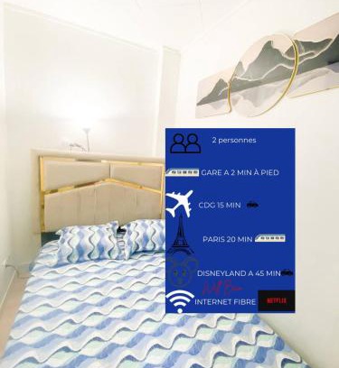 Arnouville Apartment | Studio près de Paris Aeroport CDG 2 minutes de la gare