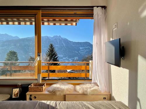 Ovronnaz Apartment | Studio rénové avec vue panoramique