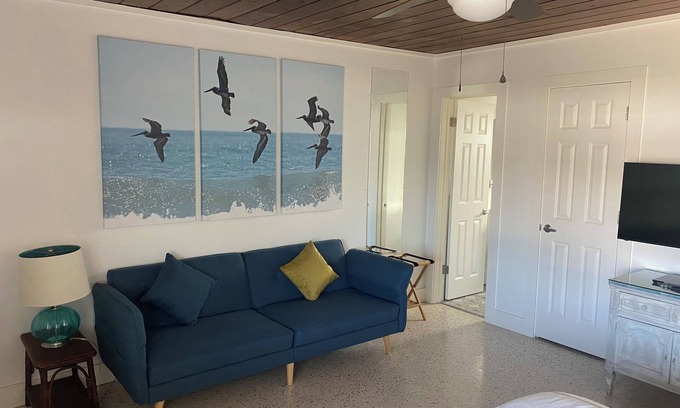 Melbourne Beach Apartment | Studio with kitchen and steps from beach access steps in Melbourne Beach Florida