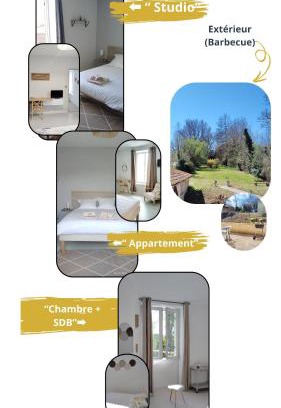 Riberac Apartment | Studios ou Chambre SDB avec extérieur centre-ville Ribérac
