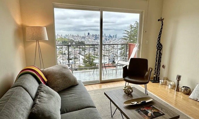 Upper Market Apartment | Stunning 2-Level Apt with Panoramic SF Views & Private Balconies