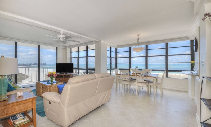 Marco Island Condo | Stunning Beachfront, total renovation, beachview all rooms, WiFi, nature reserve
