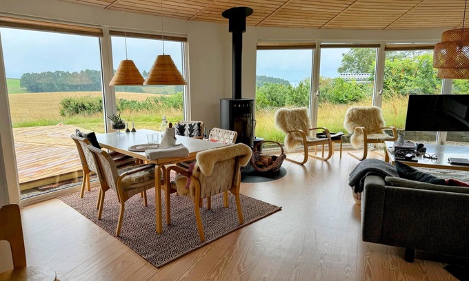Knebel House | Stunning home in Esby with 3 Bedrooms, Internet and Jacuzzi
