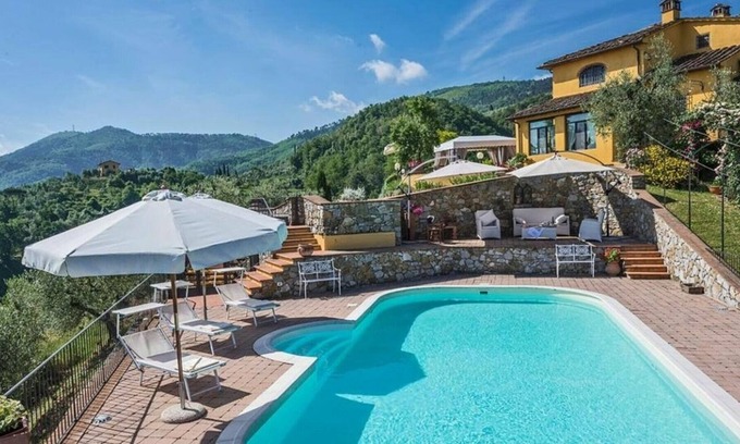 Casalguidi Villa | Stunning villa with swimming pool and changing room, surrounded by a park with olive trees, loca...