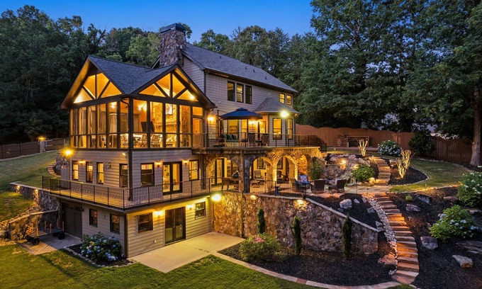 Gainesville House | Stunning Lake Front Estate With Private Deep Water Dock and Private Cove