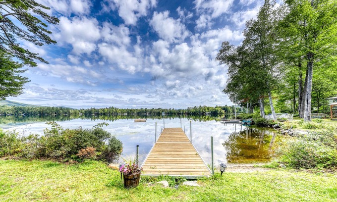 Whitefield House | Stunning lakefront, open concept home with beautiful yard & porch - dog-friendly