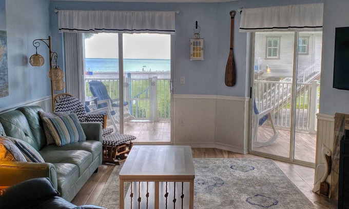 Sunset Reef Condo | Stunning Ocean Front Condo (Two King Beds) with Cottage Charm