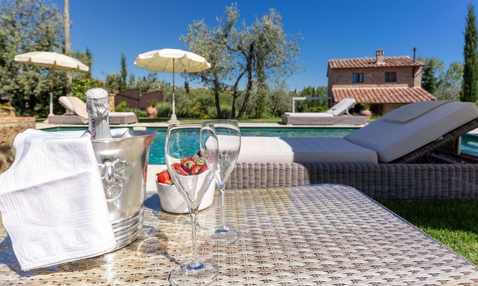 Gambassi Terme Villa | Stunning private villa with WIFI, A/C, private pool, TV, terrace, parking, close to San Gimignano