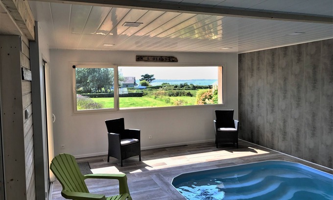 Plougasnou House | Stunning SEA VIEW Private indoor swimming pool 29 to 300 m