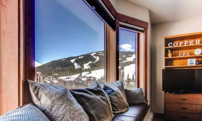 Copper Mountain Village Condo | Stunning Views, Steps to Lift, Hot Tub, Garage