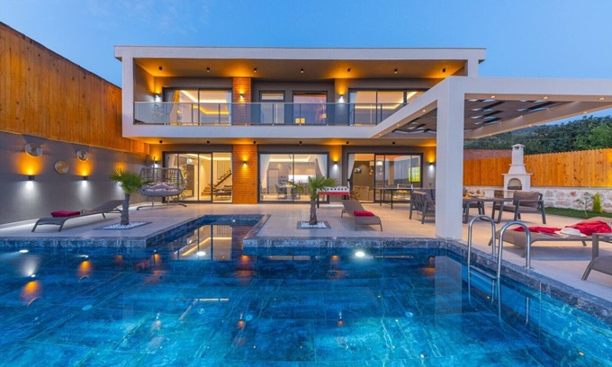 Uzumlu Villa | Stunning Villa for 7, Secluded Pool, Cinema Room, Sauna and Children's Play Area