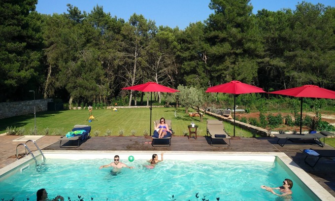 Tar-Vabriga Villa | Stunning Villa, with pool, 10+ guests, 2 km from sea, privacy and relax
