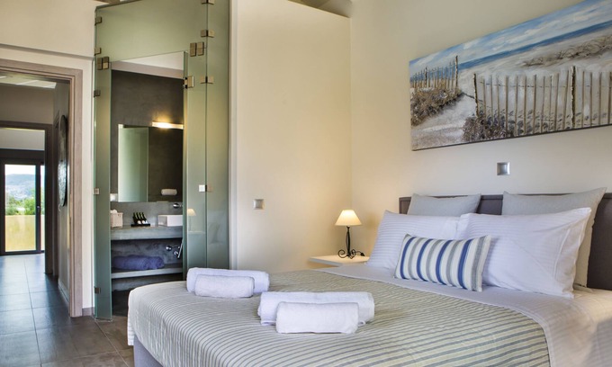 Mantzavinata Villa | Stunning Villas with pool , Sea View, in close distance of famous Xi beach