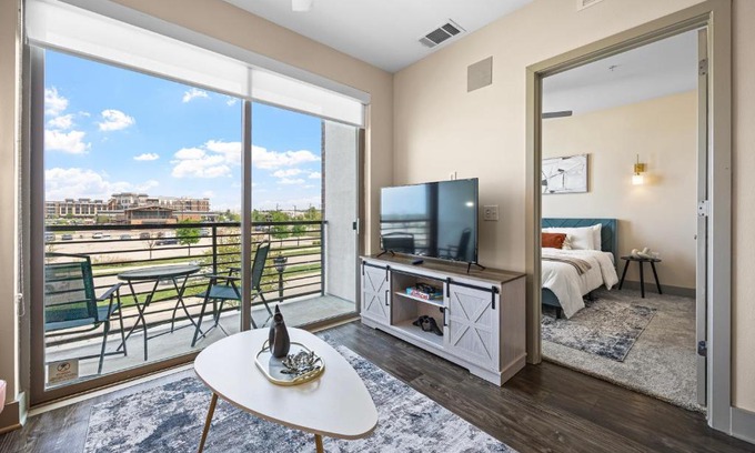 Frisco Square Apartment | Stylish 1BR Retreat with Pool & Gym