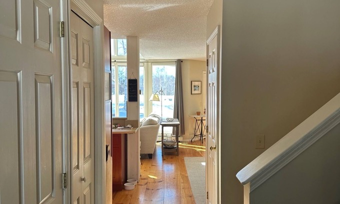 Rangeley Condo | Stylish 3-Bedroom Lakefront Condo w/Mountain Views