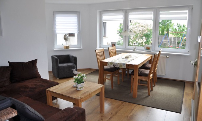 Luetow Apartment | stylish approx. 65 sqm apartment for 4 people, 2 bedrooms, garden, water view