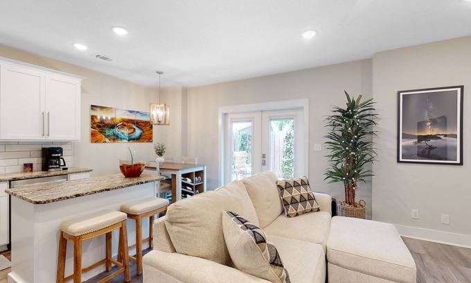 Downtown House | Stylish, dog-friendly townhome with firepit & enclosed yard - blocks to downtown