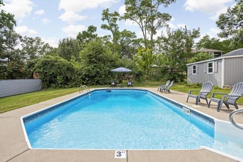 Indianapolis House | Stylish Oasis with Heated Saltwater Pool, Games, Fire Pits, Sleeps 12