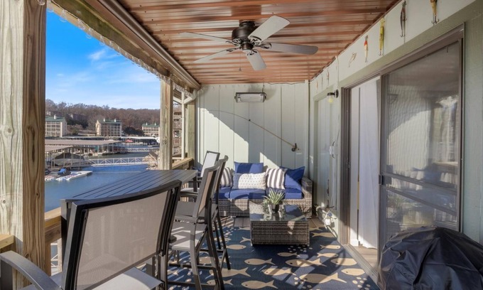 Village of Four Seasons Condo | Stylish 1BR/1BA - Fireplace - Heated Patio - Hot Tub - King Bed