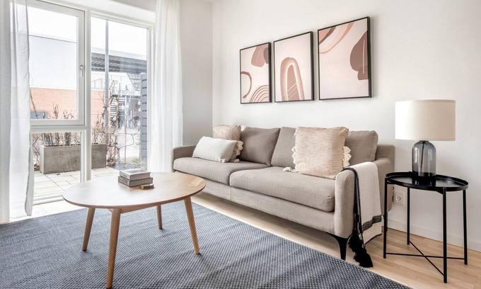 Copenhagen SV Apartment | Stylish Valby 2BR w/ W/D, Office & Roof, nr Grønttorvet, by Blueground