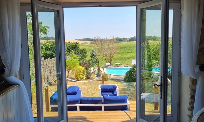 Pech-Luna House | Substantial house with heated pool & stunning views in a picturesque village.