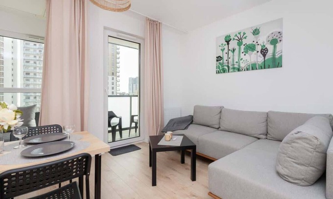 Nowy Port Apartment | Sucha 37A Gdansk Modern Studio Balcony Near Arena Gdansk