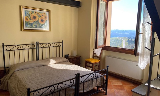 Certaldo Cabin | Suite Family Room with Attic and View, use of two pools at Casale del Vacanziere