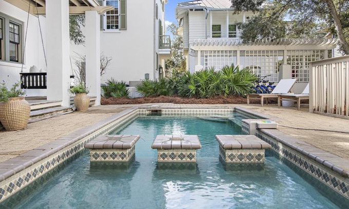 Rosemary Beach House | Summer Dates Available! Private Pool and Garden! Close to Town Center and Private Beach Access!
