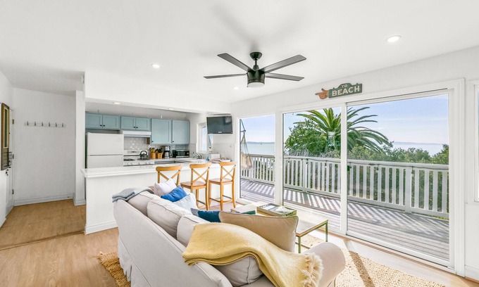 Summerland House | Summerland Beach retreat with incredible views and two-story decks