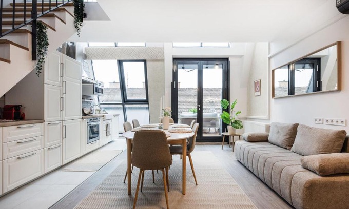 Ferencvaros Apartment | Summit Stay - Penthouse with Parking for Two