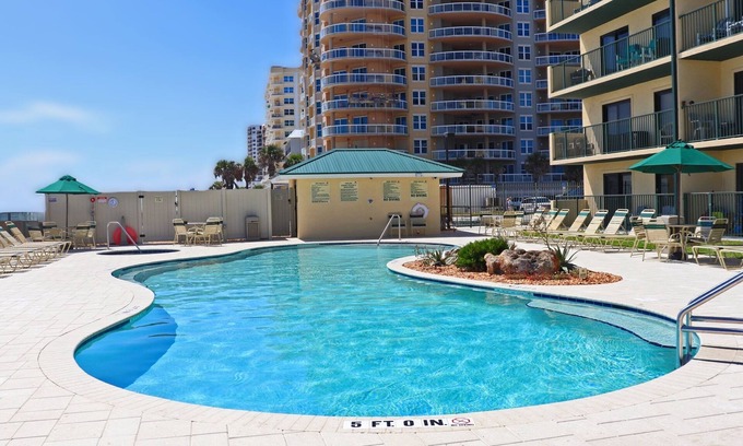 Port Orange Condo | SUNGLOW RESORT 503 Spacious Deluxe Ocean Front Corner Suite with Large Balcony