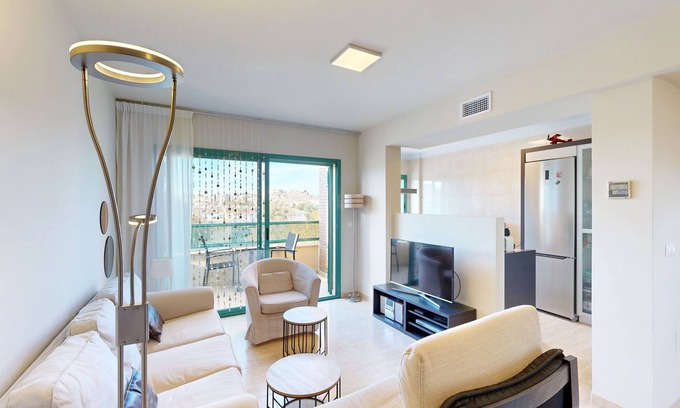 Torre del Mar Apartment | Sunny apartment 500m from the sea with 80m2 private terrace,