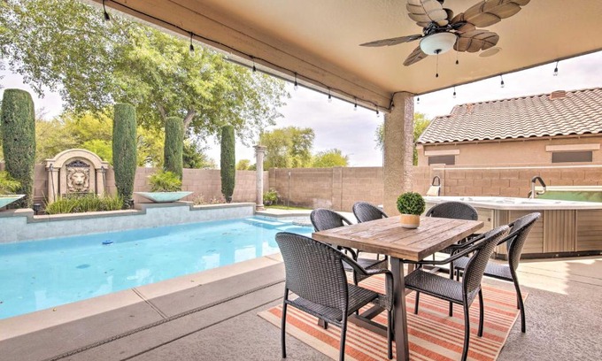 Sarival Village House | Sunny Family Paradise with Hot Tub and Pool Table