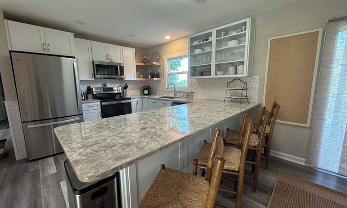 Westbrook Center House | Sunset Skies: walk to Water's Edge, 2 homes in 1, pet-friendly, fully redone!
