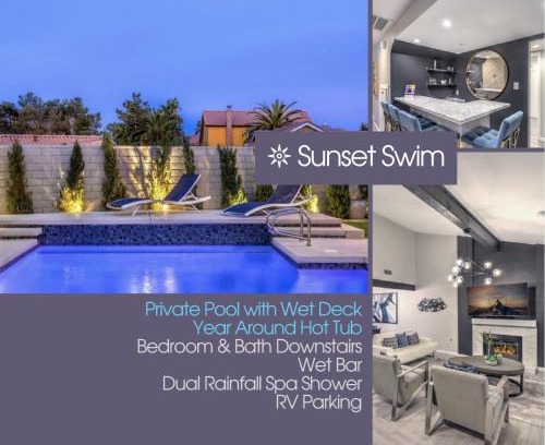 Green Valley North House | Sunset Swim, Luxury Vegas Villa with Pool, Hot Tub