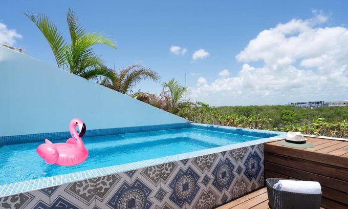 Tulum Apartment | SunsetviewPH+PrivPool+Near Beach&Town+Rooftop+50mb
