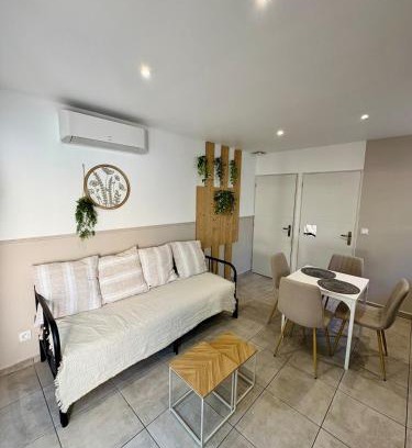 Bas-Vernet Apartment | T2 climatisé à 10 min des plages