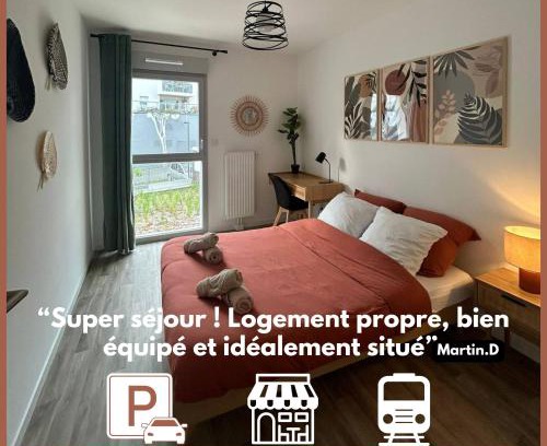 Les Hauts de Saint-Aubin Apartment | T3 Moderne - Proche tram - Parking privé