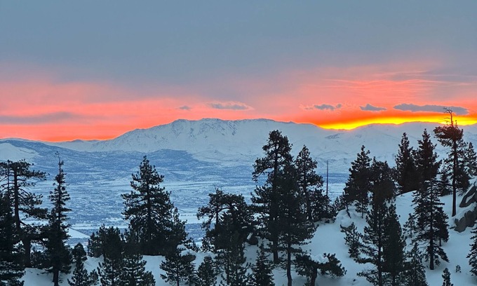 Tahoe Village Condo | Tahoe Village condo in Stateline with mountain views, sleeps 4