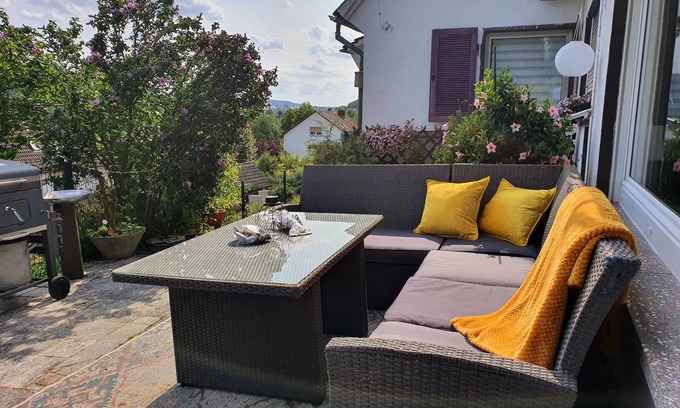 Ortenberg Condo | Tasteful and high-quality vacation apartment with large terrace and pool