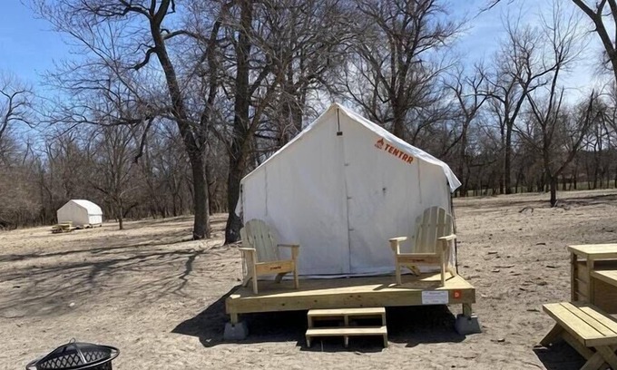 Cass County RV Rental | Tentrr State Park Site - Nebraska Louisville SRA Riverview D Single Camp