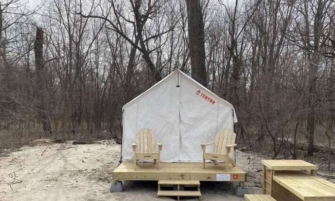 Cass County RV Rental | Tentrr State Park Site - Nebraska Louisville SRA – Cottonwood E – Single Camp