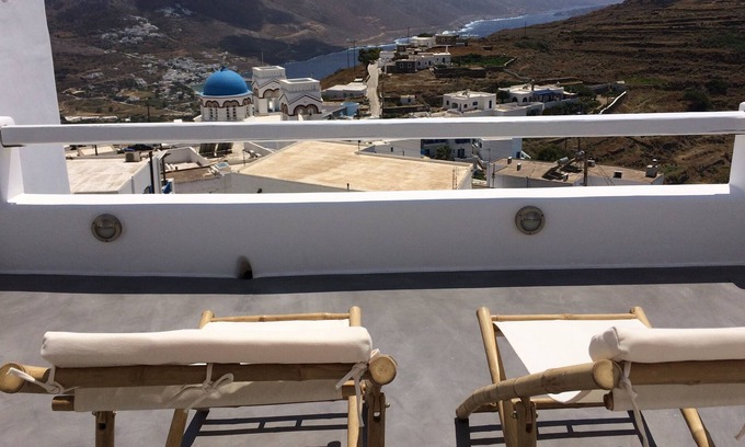Tholaria Apartment | Terrace with impeccable sea view