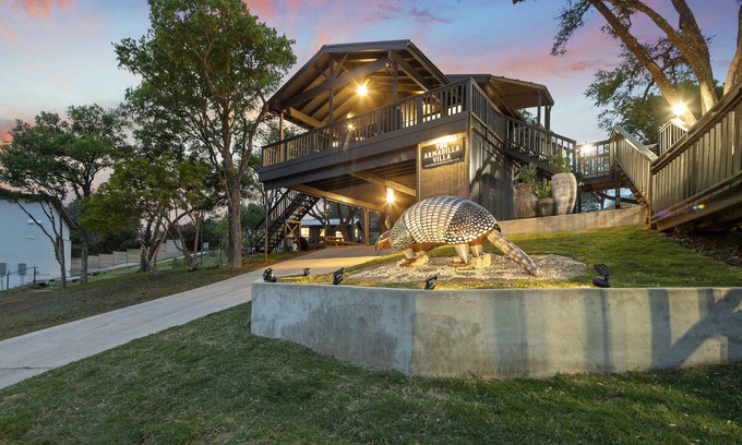 Marble Falls House | The Armadillo Villa! Hillside Haven with a Panoramic View of the Colorado River