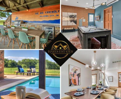 Oklahoma City Villa | The Big Friendly - A family retreat, heated pool, hot tub, game room minutes away from DT OKC
