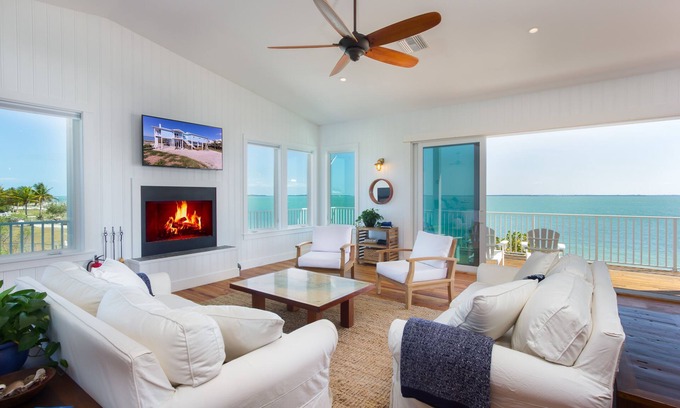North Captiva House | The Blue Marlin - Beachfront Oasis with Private Beachside Pool & Boat Dock