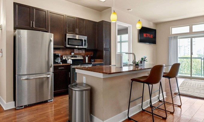 Arsenal Apartment | The Catalina: Pool, Pvt Balcony Riverwalk, AFB.n